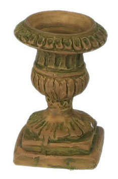 Dollhouse Miniature 1/2" Scale Urn, 6Pc, Aged